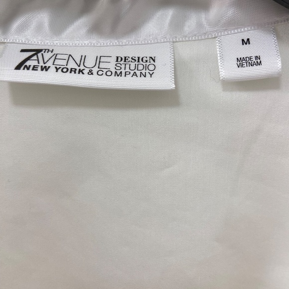 NY & Company White Button up blouse - Picture 2 of 4